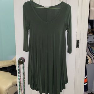 Dark Green Piko Like Dress